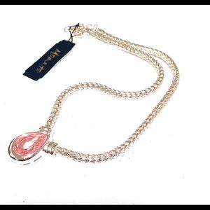 SALE • NWT Monet Silver Pink Teardrop